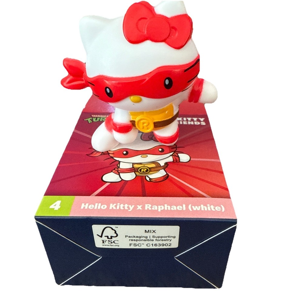 Mutant Ninja Turtles Raphael Hello Kitty Happy Meal Toy 1"/1/2